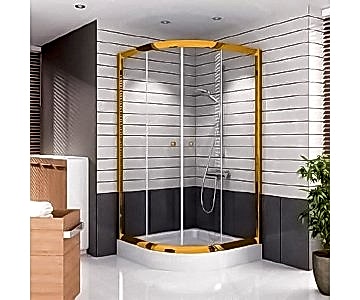 Altın Sarı Oval Duşakabin 